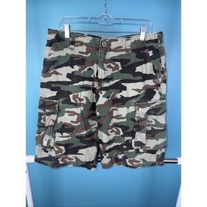 Avirex Camouflage Cargo Shorts Size 34 Paratrooper Military Army Y2K